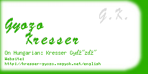 gyozo kresser business card